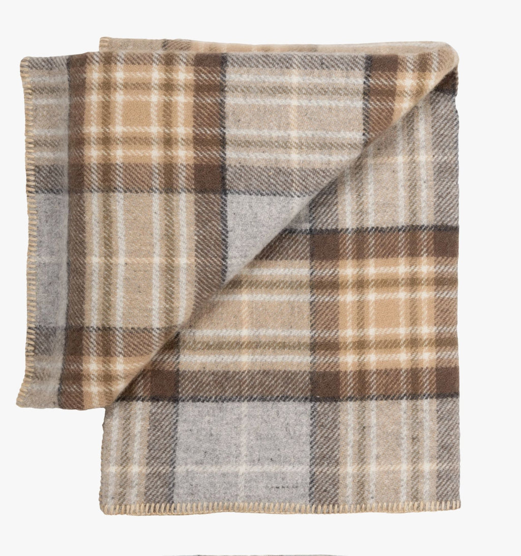 Highland Tartan Tweed Merino Wool Throw