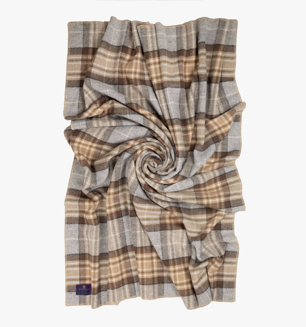 Highland Tartan Tweed Merino Wool Throw